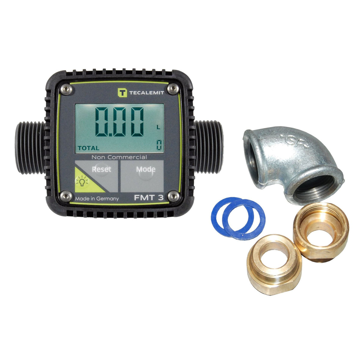 BAUER Südlohn Zähler FMT 3 mit digitaler Anzeige und Drehverschraubungen - Art.-Nr. 4514-00-5000