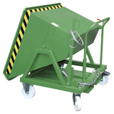 BAUER Südlohn Späne-Kippmulde Typ SKS 400 RAL 6011 Resedagrün - Art.-Nr. 4541-18-0000-4