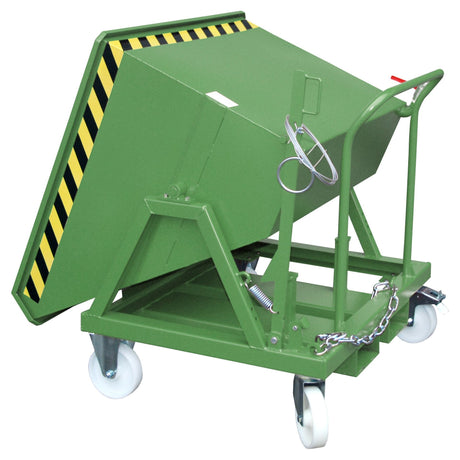 BAUER Südlohn Späne-Kippmulde Typ SKS 400 RAL 6011 Resedagrün - Art.-Nr. 4541-18-0000-4