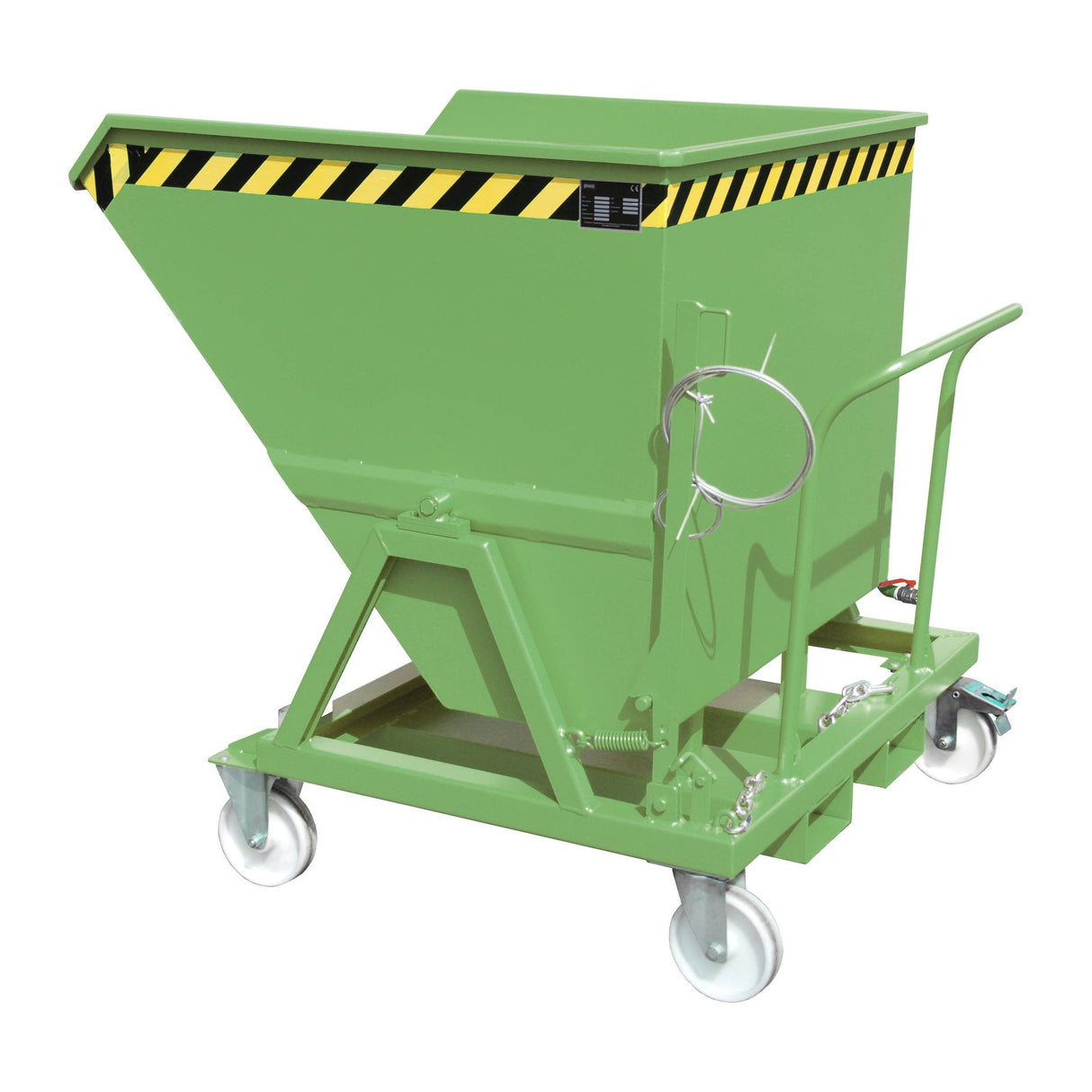 BAUER Südlohn Späne-Kippmulde Typ SKS 700 RAL 6011 Resedagrün - Art.-Nr. 4541-20-0000-4