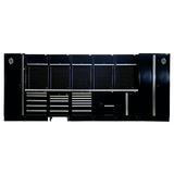 BUNKER Deep - 61cm tiefe Werkstatteinrichtung Set mit Arbeitsplatte aus Edelstahl, 25tlg - 561302