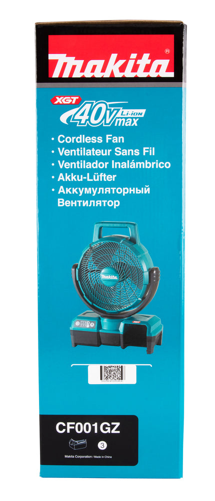 Makita Akku-Lüfter 40V | kraftvoll, mit 235 mm Ventilatordurchmesser & 3 Stufen - CF001GZ