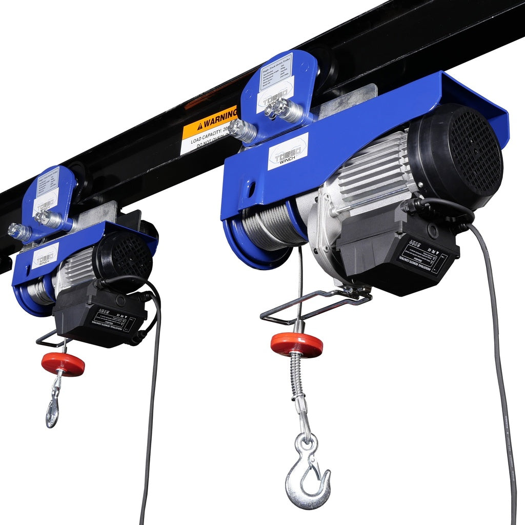 TORSO Elektrischer Seilzug mit Funkfernbedienung – Kraftvoll & Vielseitig 500 / 999 kg 230V - Elektrische Seilwinde HC0990PW