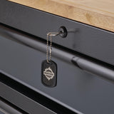 BUNKER Profi Werkbank mit Schubladen 56 Zoll, 155 cm - Grau - 56 Zoll, 155 cm - Werkbank mit Rollen - 10 Schubladen - D08227