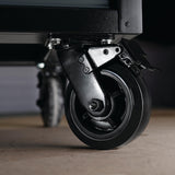 BUNKER Profi Werkbank 61 Zoll (155 cm) Grau - Werkbank mit Rollen - Werkbank mit Schubladen 15 - D08238