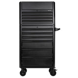 BUNKER Werkzeugwagen mit Topcase, 10 Soft-Close-Schubladen, 660mm, schwarz D24247