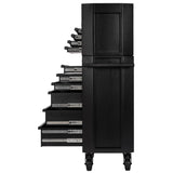 BUNKER Werkzeugwagen mit Topcase, 10 Soft-Close-Schubladen, 660mm, schwarz D24247