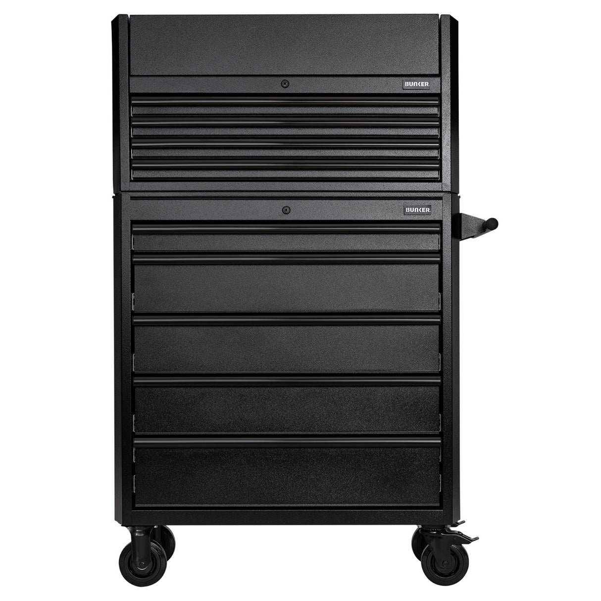 BUNKER Werkzeugwagen mit Topcase, 9 Soft-Close-Schubladen, 92cm, schwarz D24248