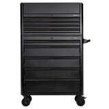 BUNKER Werkzeugwagen mit Topcase, 9 Soft-Close-Schubladen, 92cm, schwarz D24248