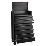 BUNKER Werkzeugwagen mit Topcase, 9 Soft-Close-Schubladen, 92cm, schwarz D24248