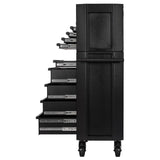 BUNKER Werkzeugwagen mit Topcase, 9 Soft-Close-Schubladen, 92cm, schwarz D24248