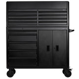 BUNKER Werkzeugwagen mit Topcase, 13 Soft-Close-Schubladen, 131cm, schwarz D24249