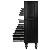 BUNKER Werkzeugwagen mit Topcase, 25 Soft-Close-Schubladen, 183cm, schwarz D24253