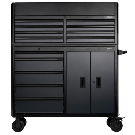 BUNKER Werkzeugwagen mit Topcase, 13 Soft-Close-Schubladen, 131cm, grau D24256