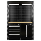 BUNKER Modular Regalsystem Combo Werkstatteinrichtung Regal Werkbank mit Hartholz-Arbeitsplatte - 15-teilig - D27912