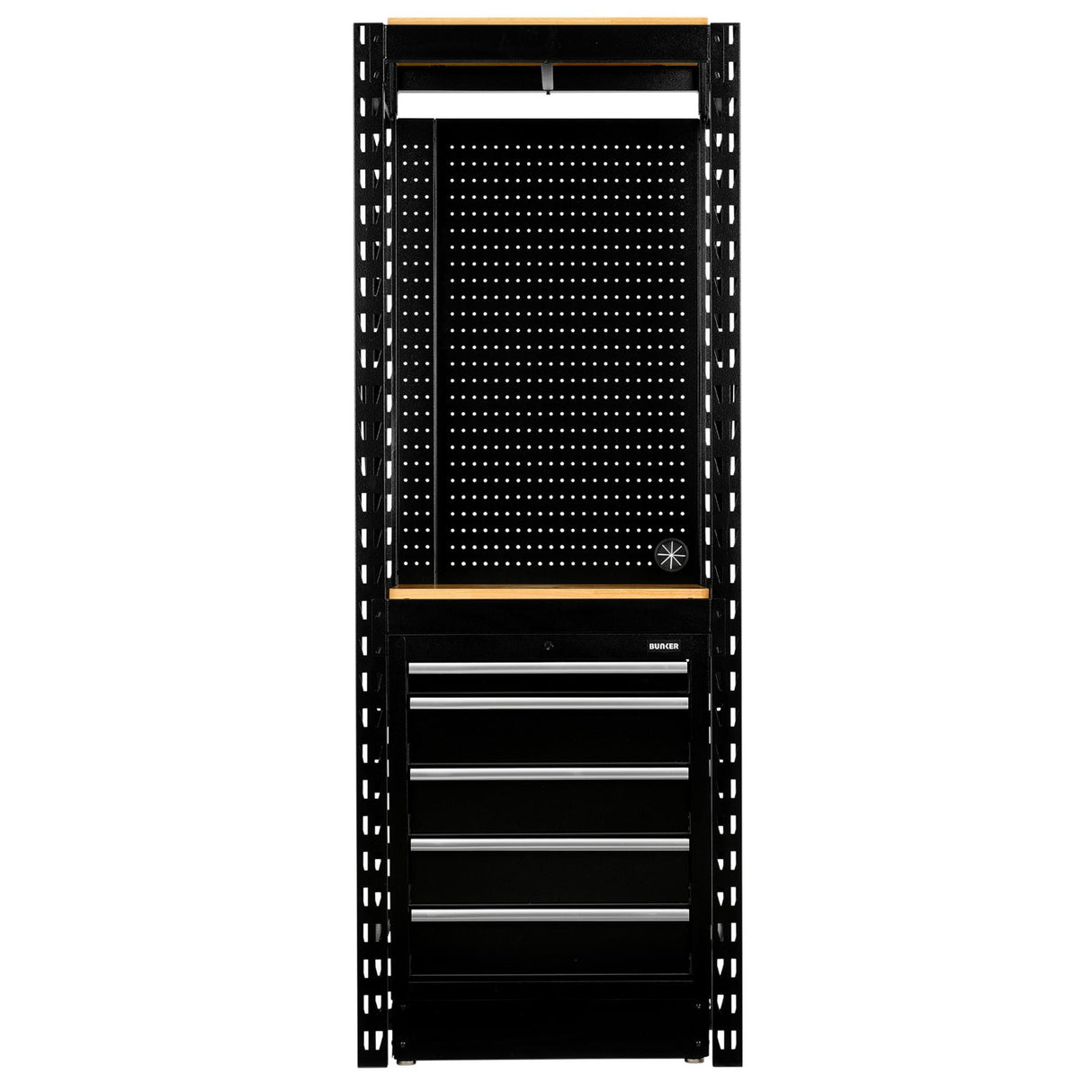 BUNKER 750mm Modular Regalsystem Combo Werkstatteinrichtung Regal Werkbank mit Hartholz-Arbeitsplatte - 13-teilig - D27919