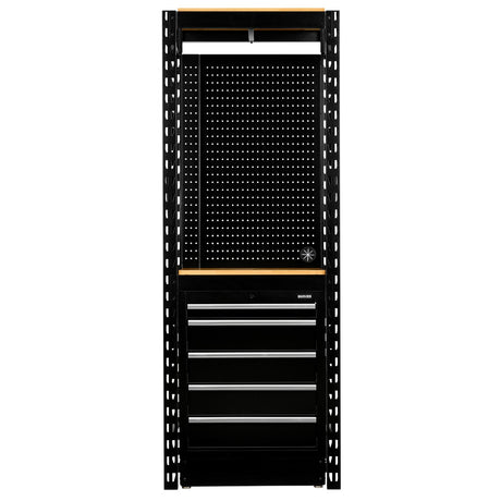 BUNKER 750mm Modular Regalsystem Combo Werkstatteinrichtung Regal Werkbank mit Hartholz-Arbeitsplatte - 13-teilig - D27919