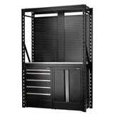 BUNKER Modular Regalsystem Combo Werkstatteinrichtung Regal Werkbank mit Edelstahl-Arbeitsplatte - 15-teilig - D27972