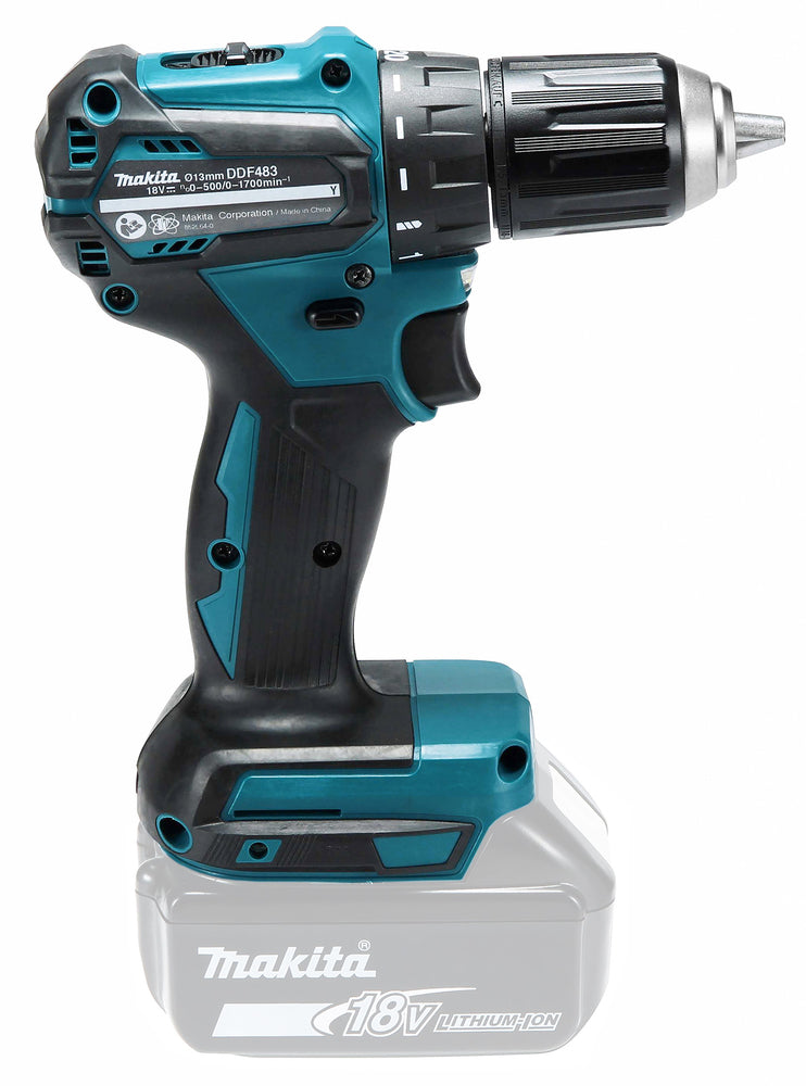 Makita Akku-Bohrschrauber 18V | Brushless, 20 Drehmomentstufen & Vollmetall-Getriebe - DDF483Z