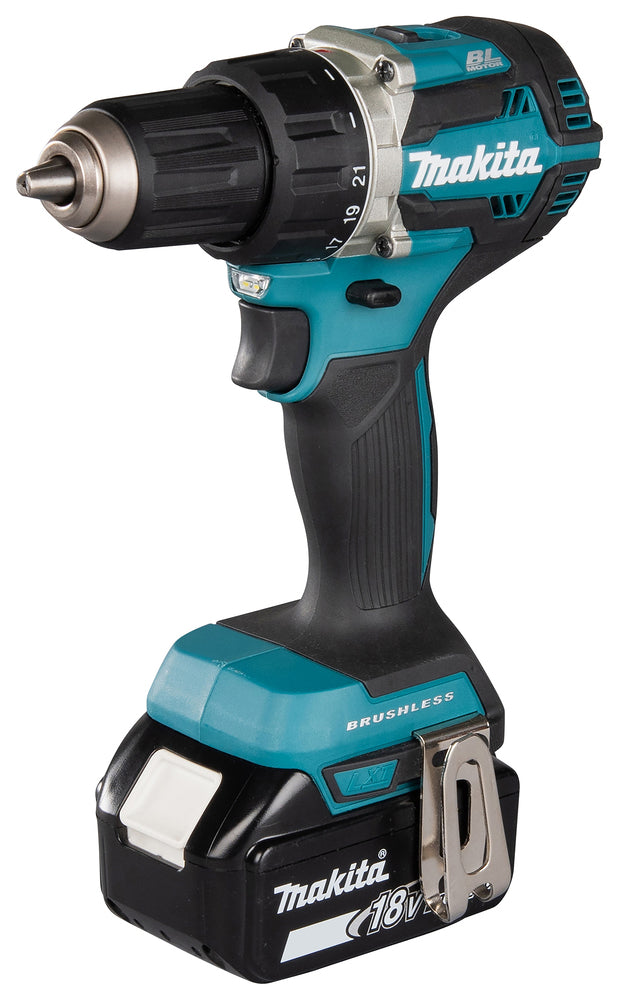 Makita Akku-Bohrschrauber 18V | kompakt 172 mm, Brushless & 21 Drehmomentstufen - DDF484RTJ