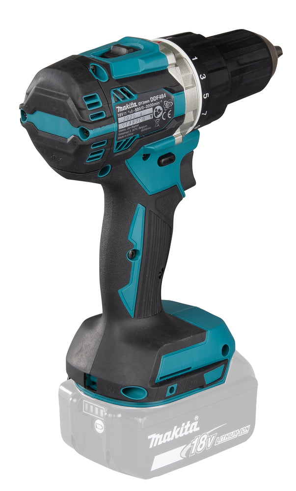 Makita Akku-Bohrschrauber 18V | kompakt 172 mm, Brushless & 21 Drehmomentstufen - DDF484Z