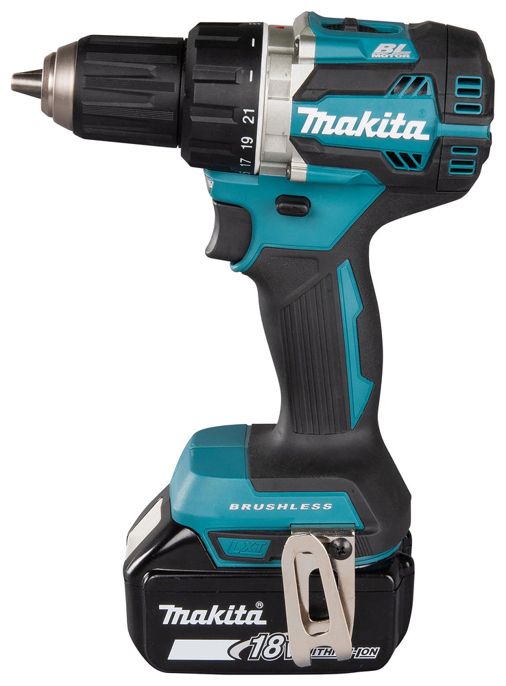 Makita Akku-Bohrschrauber 18V | kompakt 172 mm, Brushless & 21 Drehmomentstufen - DDF484RTE