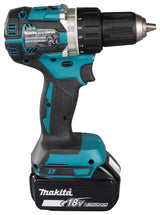 Makita Akku-Bohrschrauber 18V | kompakt 172 mm, Brushless & 21 Drehmomentstufen - DDF484RTJ