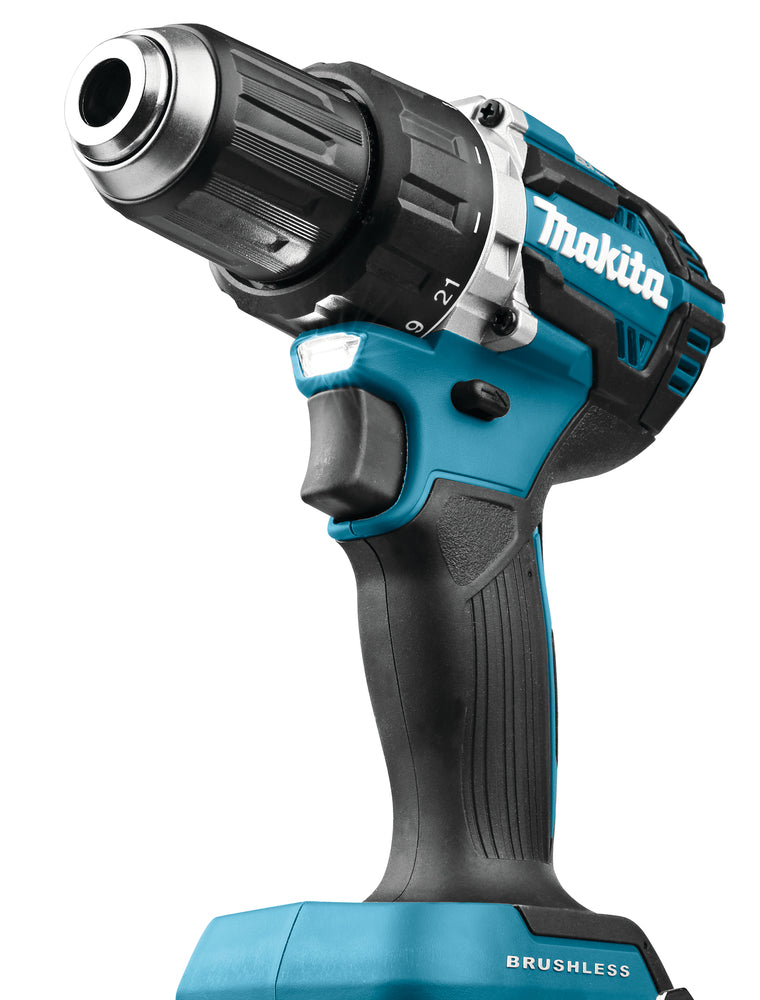 Makita Akku-Bohrschrauber 18V | kompakt 172 mm, Brushless & 21 Drehmomentstufen - DDF484RTJ