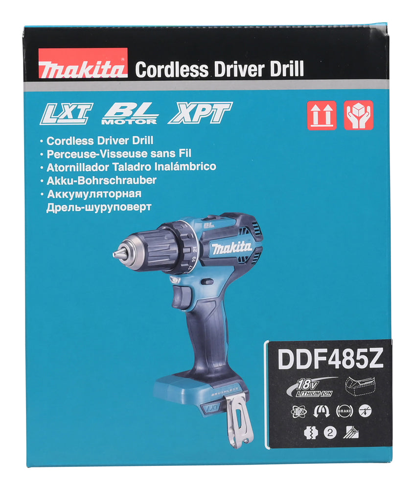 Makita Akku-Bohrschrauber 18V | Brushless, 21 Drehmomentstufen & Vollmetall-Getriebe - DDF485Z
