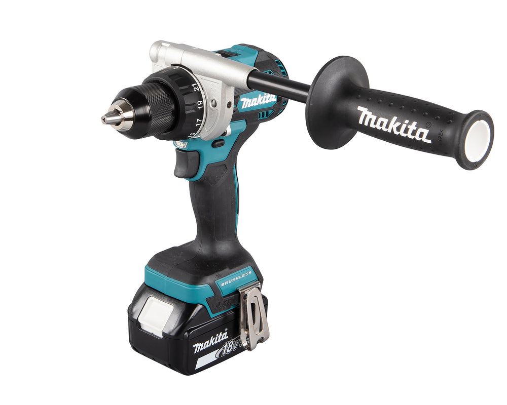 Makita Akku-Bohrschrauber 18V | Brushless, Vollmetall-Getriebe & Doppel-LED - DDF486RTJ