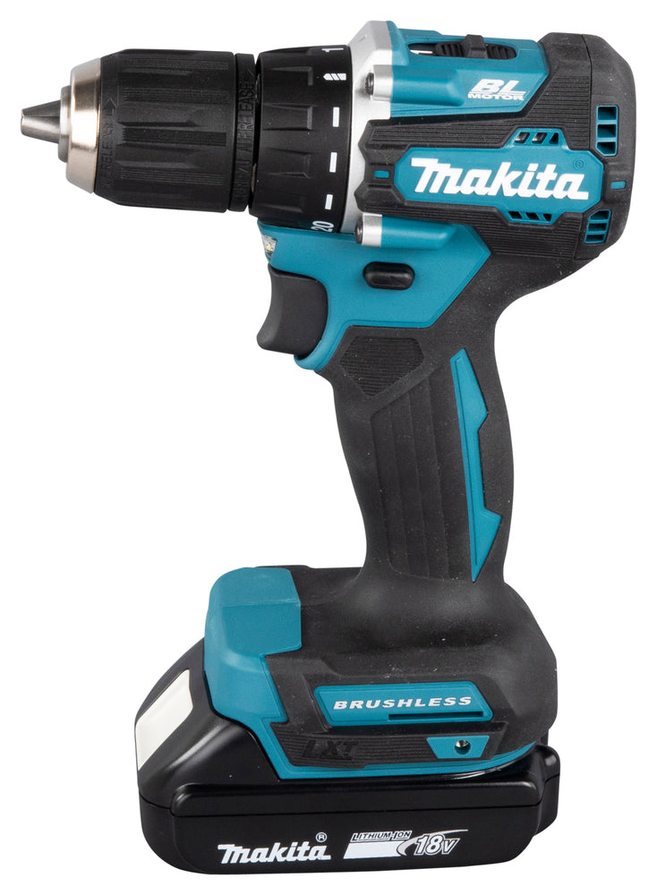 Makita Akku-Bohrschrauber 18V | ergonomischer Softgrip, kompakt & LED-Licht - DDF487RAJ