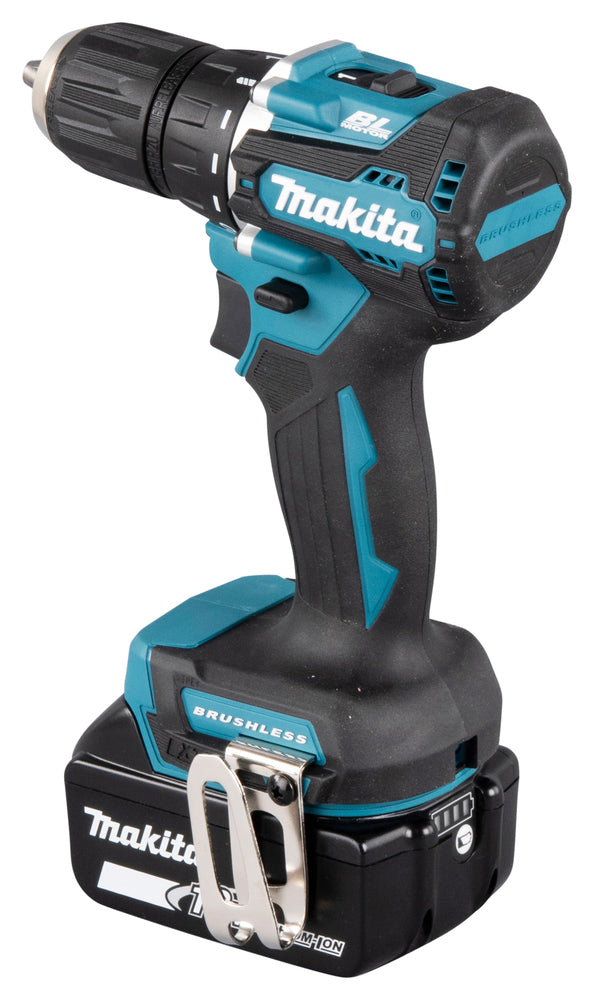 Makita Akku-Bohrschrauber 18V | ergonomischer Softgrip, kompakt & LED-Licht - DDF487RAJ