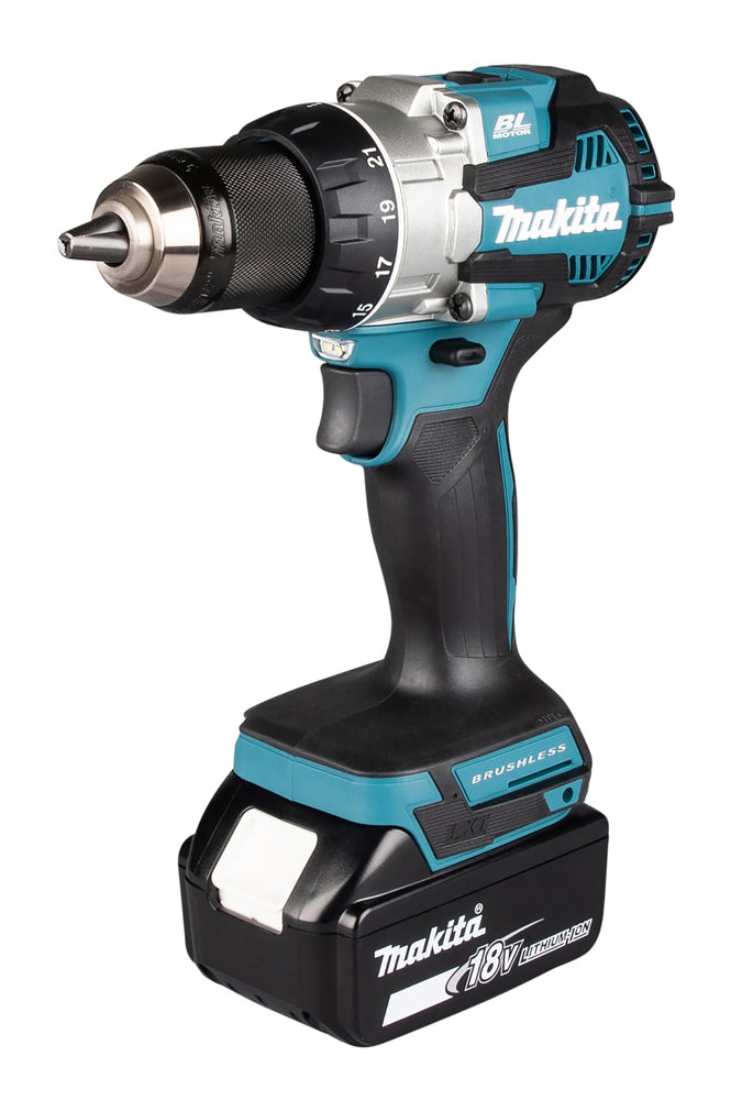 Makita Akku-Bohrschrauber 18V | Brushless, 110 Nm, kurze Bauform & Doppel-LED - DDF489RTJ