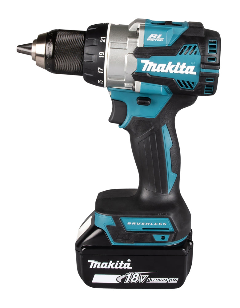 Makita Akku-Bohrschrauber 18V | Brushless, 110 Nm, kurze Bauform & Doppel-LED - DDF489RTJ