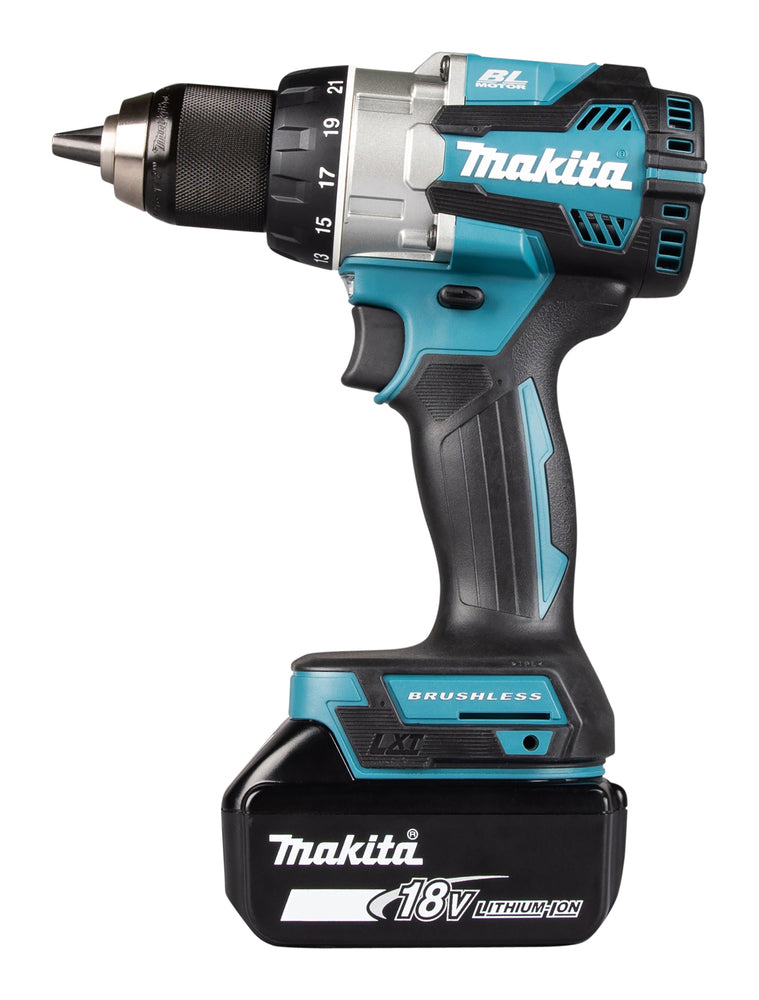 Makita Akku-Bohrschrauber 18V | Brushless, 110 Nm, kurze Bauform & Doppel-LED - DDF489RTJ