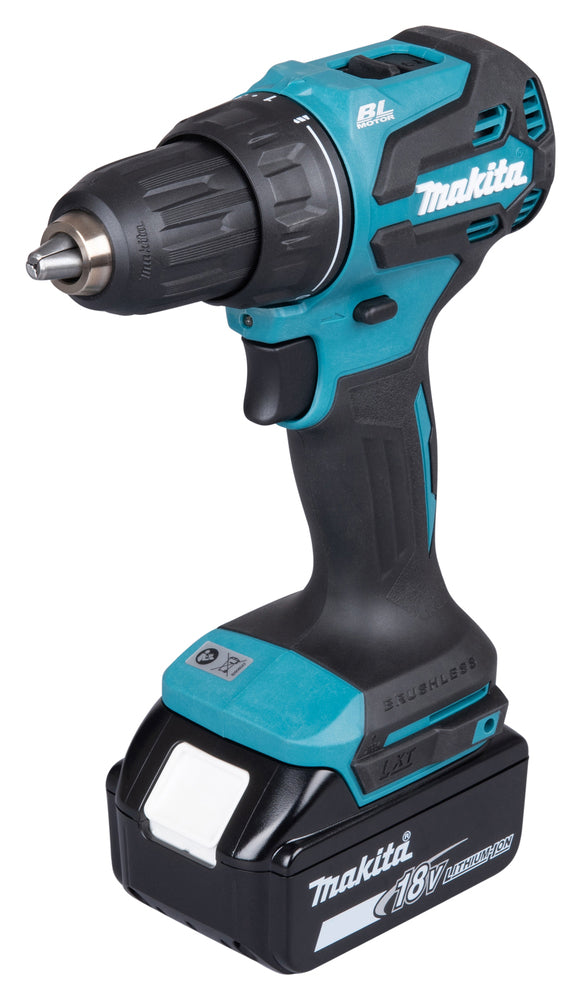 Makita Akku-Bohrschrauber 18V | 65 Nm Drehmoment, 2-Gang-Getriebe & LED-Licht - DDF490RFJ