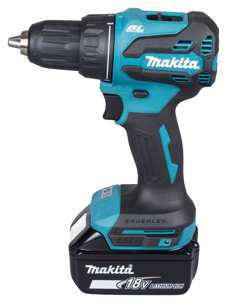 Makita Akku-Bohrschrauber 18V | 65 Nm Drehmoment, 2-Gang-Getriebe & LED-Licht - DDF490RFJ