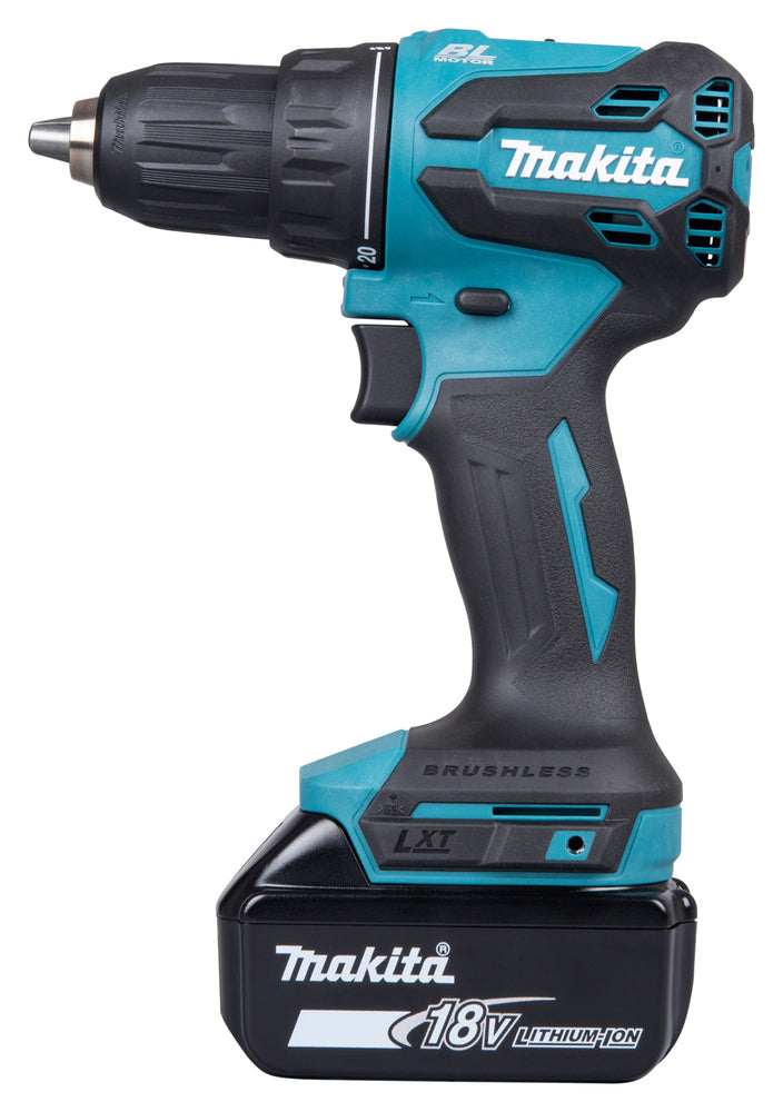 Makita Akku-Bohrschrauber 18V | 65 Nm Drehmoment, 2-Gang-Getriebe & LED-Licht - DDF490RFJ