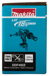 Makita Akku-Bohrschrauber 18V | Brushless, Vollmetall-Getriebe & Doppel-LED - DDF492Z
