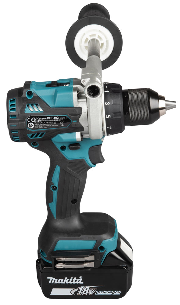 Makita Akku-Bohrschrauber 18V | Brushless, Vollmetall-Getriebe & Doppel-LED - DDF492RTJ