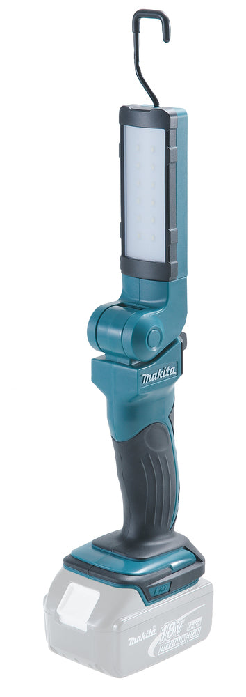 Makita LED-Akku-Arbeitsleuchte – 2 Helligkeitsstufen & 360° drehbarer Kopf - DEBDML801