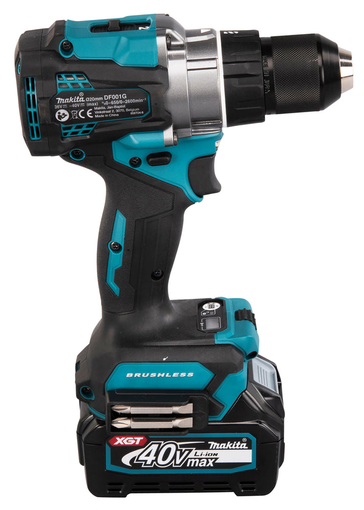 Makita Akku-Bohrschrauber 40V max | inkl. 2x 2,5 Ah Akkus, Schnellladegerät & MAKPAC Gr. 3 - DF001GD201