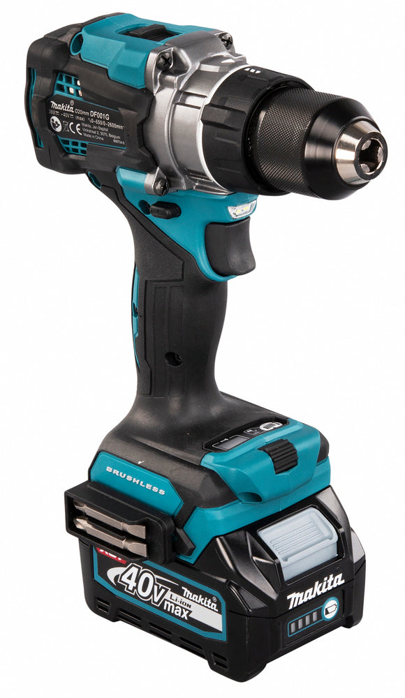 Makita Akku-Bohrschrauber 40V max | inkl. 2x 2,5 Ah Akkus, Schnellladegerät & MAKPAC Gr. 3 - DF001GD201