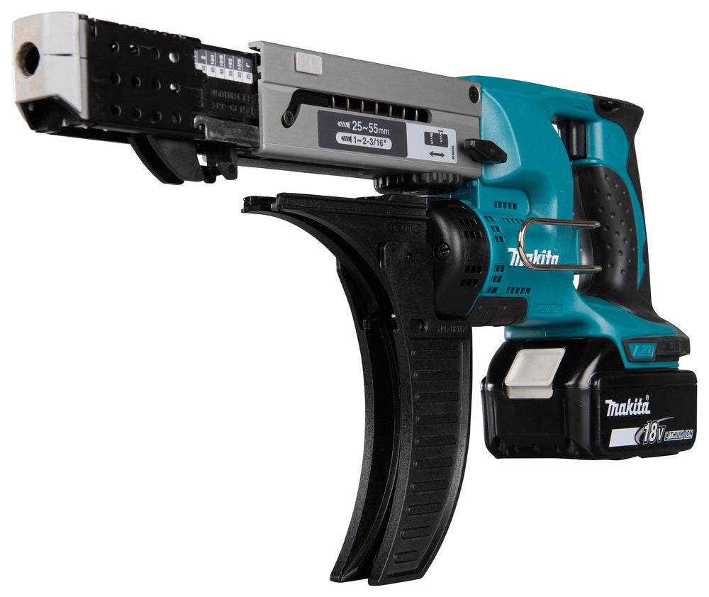 Makita Akku-Magazinschrauber 18V | für gegurtete Schrauben 25–55 mm, staubgeschützt & kompakt - DFR550RTJ