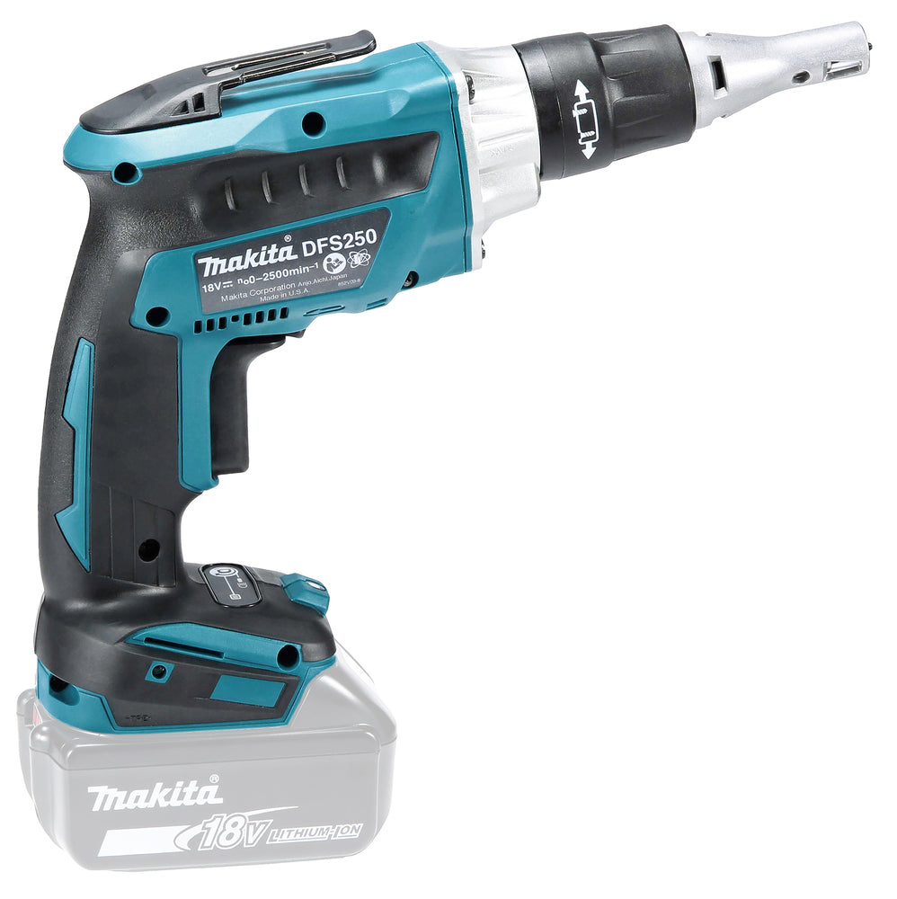 Makita Akku-Schnellbauschrauber 18V | Brushless mit Push&Drive-Technologie & LED - DFS250Z
