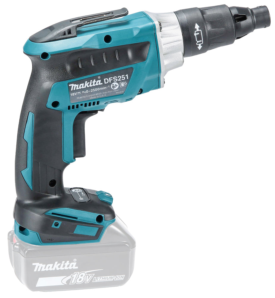 Makita Akku-Schnellbauschrauber 18V | Brushless mit Push&Drive-Technologie & LED - DFS251Z
