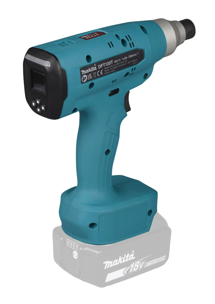 Makita Akku-Abschaltschrauber 18V | Brushless mit App-Steuerung & Display - DFT120TMZ