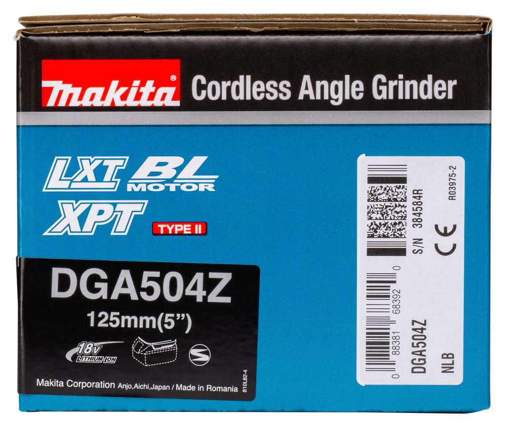 Makita Akku-Winkelschleifer 18V | 125 mm | Brushless mit AFT & ADT - DGA504Z