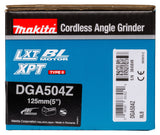 Makita Akku-Winkelschleifer 18V | 125 mm | Brushless mit AFT & ADT - DGA504Z