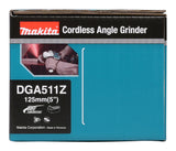 Makita Akku-Winkelschleifer 18V | 125 mm | Brushless mit AFT, ADT & XPT - DGA511Z